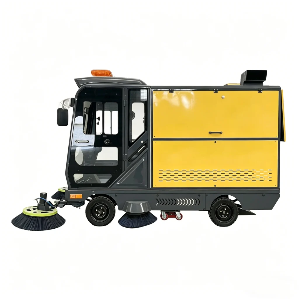 ST-BV 235-600 R Vacuum Electric Road Sweeper-Yellow Vision
